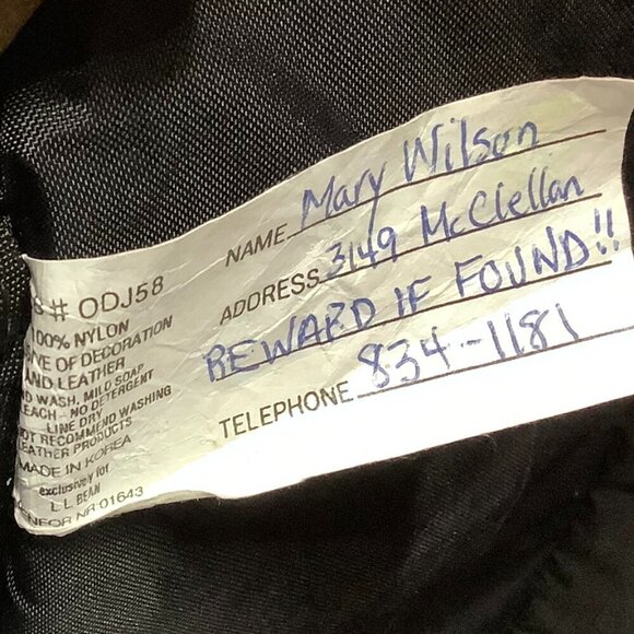 Vintage LL Bean Backpack Canvas Leather Bottom 18" x 13" - Picture 12 of 12